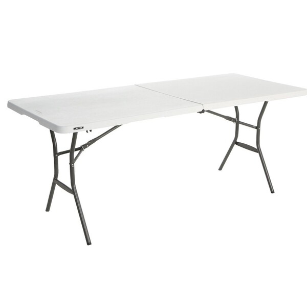 Lifetime 6ft Bi-Fold Blow Mould Trestle Table-image